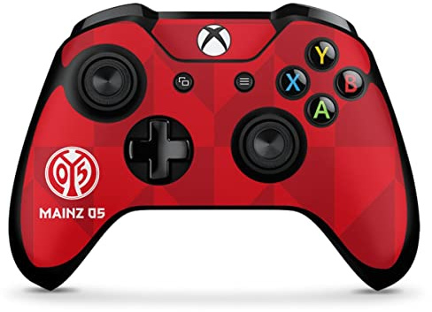 DeinDesign Skin kompatibel mit Microsoft Xbox One X Controller Folie Sticker Mainz 05 Offizielles Lizenzprodukt Fanartikel