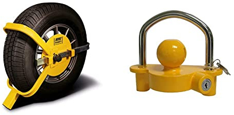 Maypole MP9065 Universal Wheel Clamp & MP953 Universal Trailer Hitch Lock
