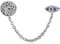 Magic Charms Gold Evil Eye Sicherheitsketten-Charms für Armband 925er Sterlingsilber vergoldet funkelnde Zirkonia Spacer Charm Beads für Geburtstags-Valentinsgeschenke