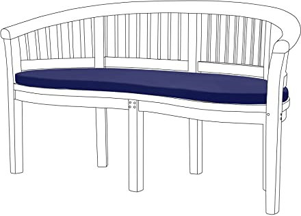 Gardenista Gebogene Banana-Bankauflage | Outdoor Indoor Bankpolster | Wasserabweisende Gartenbankauflage rutschfeste Bankpolster | Langlebige Stuhlkissen,Einfach zu reinigen Bankkissen (Marine blau)