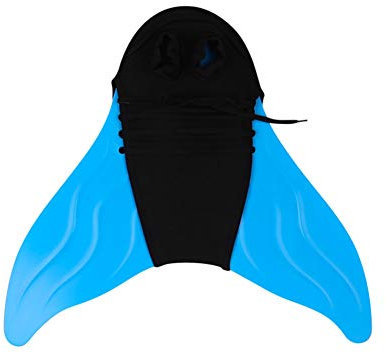 DEBAIJIA Mädchen Flipper Tauchen Meerjungfrauenflosse Kinder Schwimmen Monofin Training Jungen Schwimmflossen Meerjungfrau Flossen(A-(49*46CM)-B155-Blau