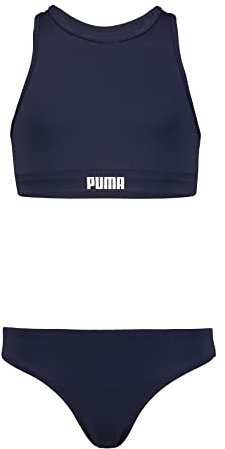 PUMA Mädchen Bikini Set Badebekleidung, Marineblau, 164 EU