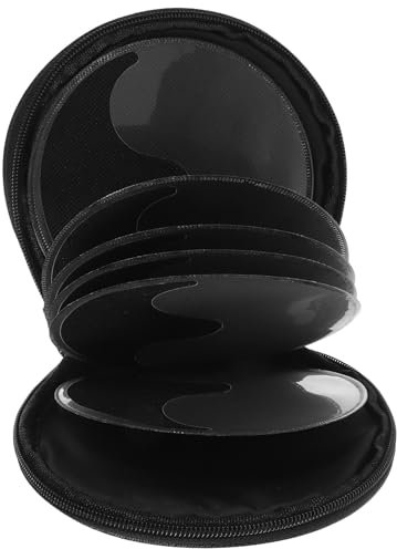 DOITOOL Piccola custodia per CD Supporto per disco DVD Borsa portaoggetti rotonda per CD Supporto rotondo con cerniera Supporto a 20 capacità Custodia portatile per CD e DVD