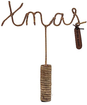Riviera Maison Rustic Rattan Xmas Tree Topper - Weihnachtsbaum Spitze - Peddigrohr - Natürlich - (LxBxH) 21x3x26