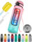 My Vesperbox - Edelstahl Thermos Trinkflasche auslaufsicher - mit Strohhalm oder Sieb - 400 ml, 600ml - BPA FREI - für Kindergarten, Schule (Rosa - Türkis, 600 ml)