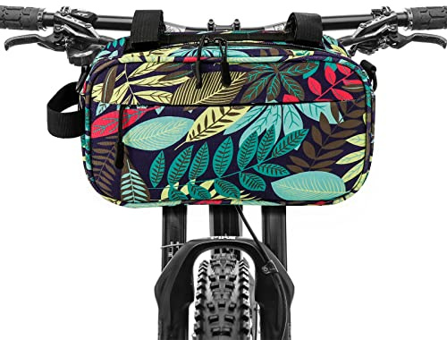 YEEGO DIRECT Handlebar Bag for Bicycles, 2.3L Small Capacity Bike Bag Multifunctional Water-resistant Scooter Crossbag Handbag Slant Across Front,Bike Frame Accessories (Green)