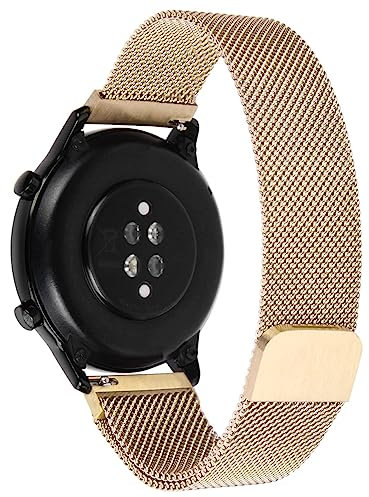 OFFCUP Cinturino per Orologio, Cinturino in Acciaio Inossidabile, 22 20mm Cinturino a Sgancio Rapido, Orologio Cinturini Maglia Milanese, Cinturino Orologio in Maglia per Uomo e Donna (Oro rosa)