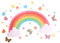 1 Set Large Rainbow Wall Stickers with Butterflies Stars Hearts Rainbow Wallpaper Colorful Star Clouds Decals for Kids Removable Baby Nursery Girls Bedroom Art Decoration