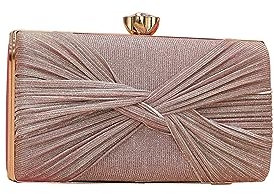 CORIOS Borsetta da Sera Donna Strass Clutch Elegante Paillettes Borsa a Spalla Pochette Piccolo con Catena Borsa Sposa Gorgeous Borsa a Tracolla per Ballo Festa Cerimonia Cocktail Rosa