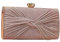 CORIOS Borsetta da Sera Donna Strass Clutch Elegante Paillettes Borsa a Spalla Pochette Piccolo con Catena Borsa Sposa Gorgeous Borsa a Tracolla per Ballo Festa Cerimonia Cocktail Rosa
