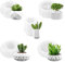 Povxlum 5pcs Silicone Concrete Moulds Resin Flower Pot Molds Set; DIY Plants & Flowerpot Molds