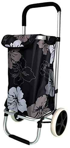 MY TRAVEL BAG Alu Trolley Einkaufstrolley Tasche Einskaufsroller Einkaufswagen (Blumen)