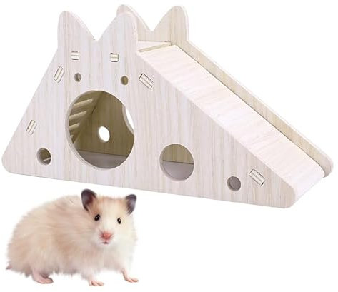 EHOTER Maison avec échelle Et Toboggan pour Hamster Jouets pour Hamsters Jouet D'activité pour Petits Animaux DIY Cage pour Hamsters Accessoires pour Petits Animaux Domestiques