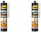 UHU Montagekleber UNIVERSAL Kartusche, Extra starker, lösungsmittelfreier Montagekleber auf Acrylatdispersion-Basis, weiß 440g (Packung mit 2)