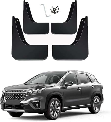 4pcs Paraspruzzi Auto per Suzuki S-Cross III 2022,Kit Parafango Durevole Anteriore Posteriore Parafanghi Accessori Auto
