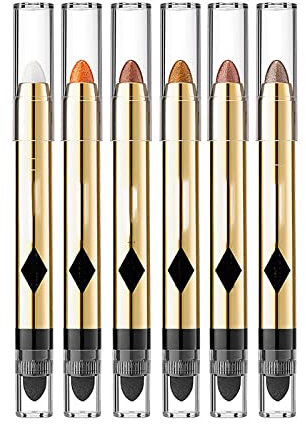 Lidschatten Stick, Cream Lidschatten Stift, Glitzer Hochpigmentierter Lidschattenstift, Perlglanz Seidenraupen Lidschatten, Wasserfest Lang anhaltender Eye Highlighter Stick Valentines Gifts