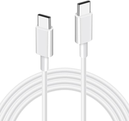 Coolden Câble USB C, 2M 240W PD Cable USBC vers USBC Charge Rapide Câble Chargeur Type C Cable pour iPhone 16 15 15 Pro Samsung S24 Ultra S24 S23 S20 S21 A54 iPad Pro Air MacBook Pro Xiaomi Blanc