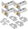 Pack of - 4 Door Latch Nickel Tubular Latch Mortice 65mm | Tubular Door Latch for Kitchen, Bathroom, | Door Barrel Compatible with Various Door Lock Handles (Nickel, Pack of - 4)