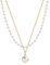 LuLiyLdJ Kette Gold Damen, Halskette Damen Gold, Goldene Doppelperlenkette - Premium Layering Halskette Damen, 1 Stück