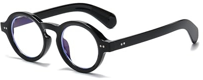 WDZAYXC Runde polarisierte Sonnenbrille mit dickem Rahmen für Herren und Damen