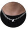Esmoly Kette Herren Kette mit Buchstaben A-Z Silber Gold Schwarz Buchstaben Kette Edelstahl Anhänger Halsketten Necklace Men 18+2 Inches Abschluss Geburtstage Geschenke für Männer (Silber A)