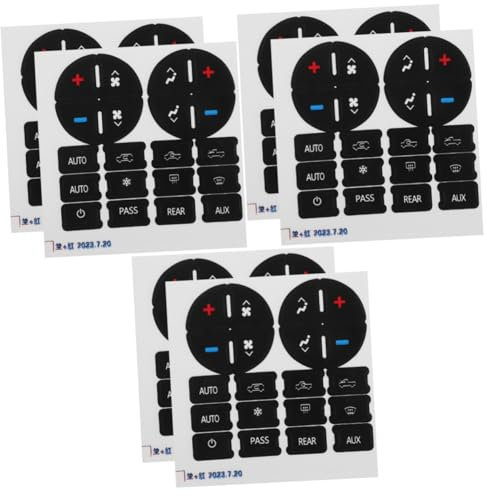 GLEAVI 6stücke Auto Dash Button Reparaturset Aufkleber Für Innenraum Fading Control Button Sticker Einfach Anzubringen Kompatibel Mit Verschiedenen Fahrzeugmodellen