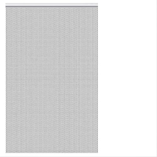VeYocilk Mosquitera de cadena gris de 90 x 200 cm, cortina de cadena de metal de aluminio para puerta, persianas de insectos, control de plagas