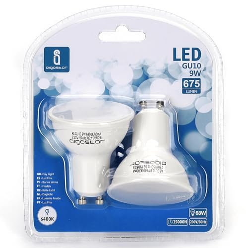 Blendend LED GU10, 9 W, 2 Stück
