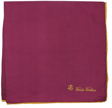 Brooks Brothers Violettes Einstecktuch mit Logo, Violett, Einheitsgröße