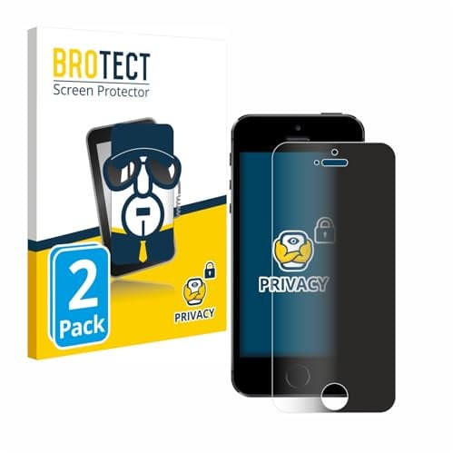 brotect (2 Pack Privacy Screen Protector compatible with Apple iPhone 5 / 5S / 5C / SE 2016 [Anti-Spy, Protection-Film, Blue Light Filter]