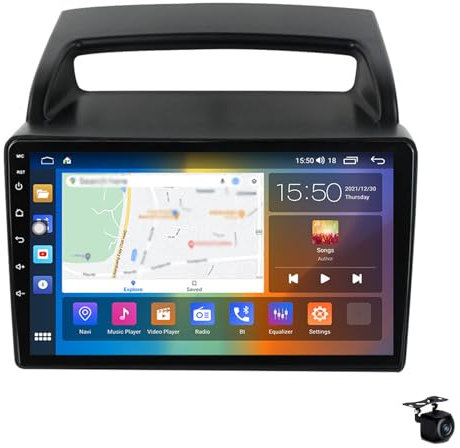 Radio estéreo para coche HYMLMY Android 14 para KIA Carnival VQ 2006-2014 Navegación por satélite 2 Din 9 GPS Reproductor de video multimedia DSP incorporado FM BT Wifi SWC 4G 5G Carplay Cámara tras