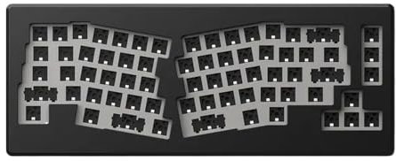 Style 65 Prozent mechanisches Barebone-Tastatur-Kit mit Dichtungsmontage, nach Süden ausgerichtet, RGB-Hintergrundbeleuchtung, Hot-Swapping-fähige Aluminium-CNC-Konstruktion(M6 Black)