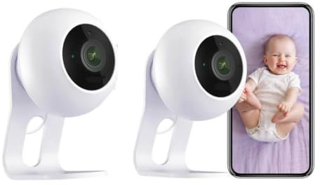 Goldstern tech Video Babyphone 2K HD, Babymonitor mit Bewegungserkennung, 2-Wege Audio, App-Steuerung, Alexa-kompatibel, 24/7 Überwachung, einfache Nutzung (Ausführung: 2 TLG.)