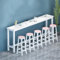 Mesa de bar alta blanca moderna para cocina, desayuno, al aire libre y restaurantes, 160 x 40 x 100 cm