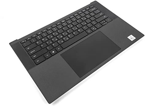 Dell XPS 9500/9510/9520/9530 Palmrest, Touchpad & GREEK Backlit Keyboard - 0DKFWH + 04KG3T (8M1P8) (Renewed)