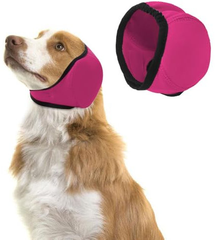 MiOYOOW Cache-Oreilles pour Chien, Bonnet de Bain Imperméable, Casque Réglable, Protège-Oreilles pour Les Baignades Estivales et Les Jeux Aquatiques