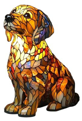 Luckxing Hundetischlampe, Hundelampe - Nettes Harznachtlicht - Wunderliches Design mit Harzmaterial für Schlafsaaldekor und Kinderzimmerbeleuchtung für Teenager Zimmer Hundeliebhaber