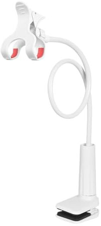 WildHarmony Lazy Phone Mount Bracket – Overhead Arm Clip Clamp for Smartphones | Flexible Bedside Holder for Desk, Headboard, Couch, Counter, Adjustable Gooseneck Stand for Watching, Video Calls