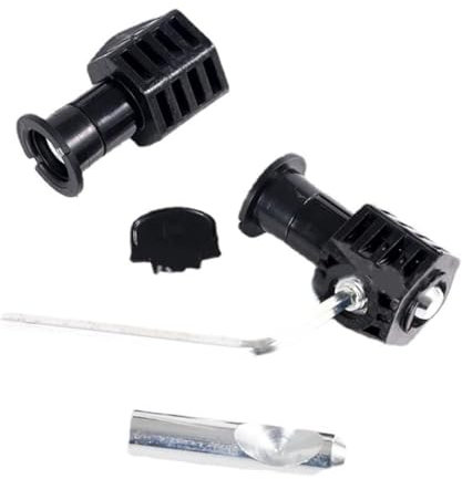 Toilet Seat Fittings,1 Pair of Zink Plated Fixing Bolts Kits, Wall Hung Toilet Fixing Bolts, Toilet Lid Screws Stainless Steel Top Fixing Hinges for Toilet Covers Replacement and Blind Holes, Black