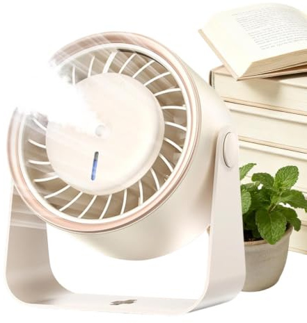 Mini aire acondicionado: recargable de 5 velocidades, herramienta evaporativa, escritorio para dormitorio, material sintético resistente Característica | Accesorio perfecto para refrigeración, escrito