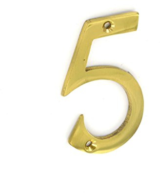 SEC 75MM Brass Numeral 5 S2505