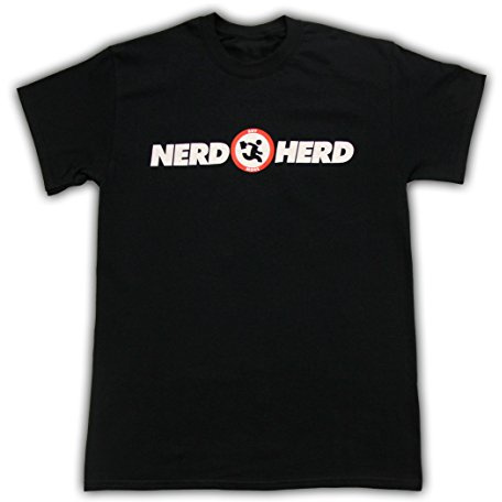 Chuck Nerd Herd Logo Schwarz Erwachsene T-Shirt Tee (XX-Large)