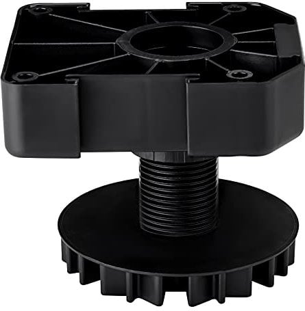 SOTECH 20er Set Möbelfuß Sockelfuß Stellfuß 55 mm | Schwarz Höhenverstellbar | Belastbar bis 500 kg | Komplett-Set inkl. Sockelgleiter und Sockelbefestigungsclips