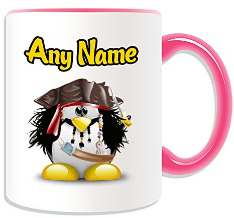UNIGIFT Tasse mit Motiv Jack Sparrow, Pinguin-Film-Charakter-Design, Farboptionen, personalisierbar