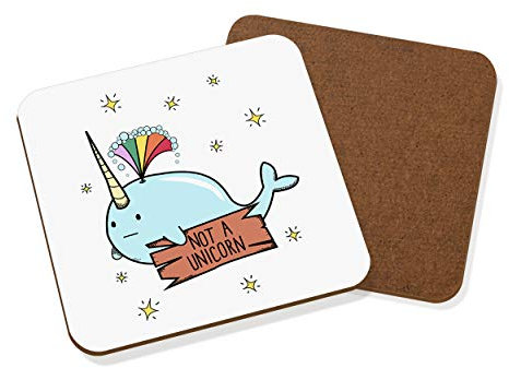 Gift Base® Narwal Nicht Einhorn Untersetzer Getränke-unterlage
