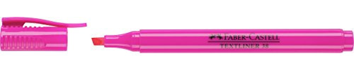 Faber-Castell 157728 - Caja con 10 Marcadores Fluorescentes Textliner 38 - Rosa