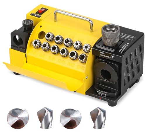 Huanyu MR-13B High-Precision Drill Bit Grinder Portable Drill Bit Sharpener Re-Sharpener Angle Grinding Machine, Grinding Range: ф3-ф13 (110V, CBN (for HSS))