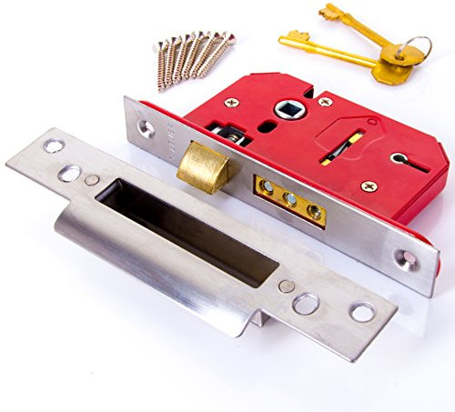 Five Lever High Security - 63mm Mortice Door Lock - External/Internal Tumbler Sash