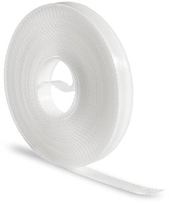 HaGa® Klettband in 4,6m Länge Farbe Weiß selbstklebend Befestigungsband für Insektenschutznetz, Fliegengitter