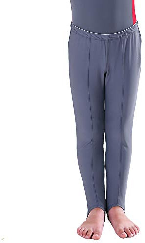 Gymnastikhose für Herren und Jungen, Ballettstrumpfhose, Steigbügelhose für Tanz, Yoga, Praxis, Athletic - grau - 11-12 Jahre
